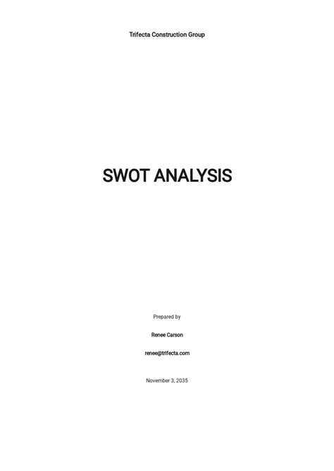 Download 107+ Swot Analysis Templates - Google Docs | Template.net