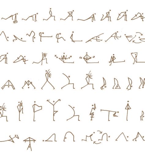 ASANAGLYPHS - Jago Yoga | Yoga stick figures, Yoga poses, Teaching yoga