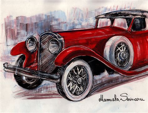 Classic Car Drawing at GetDrawings | Free download