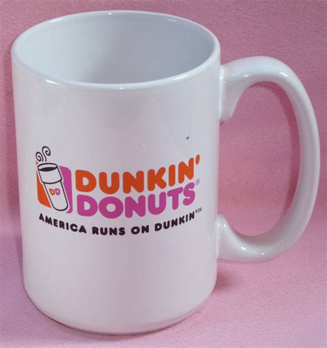 America Runs On Dunkin Donuts Logo Restaurant Large Ceramic Coffee Mug Cup on Storenvy