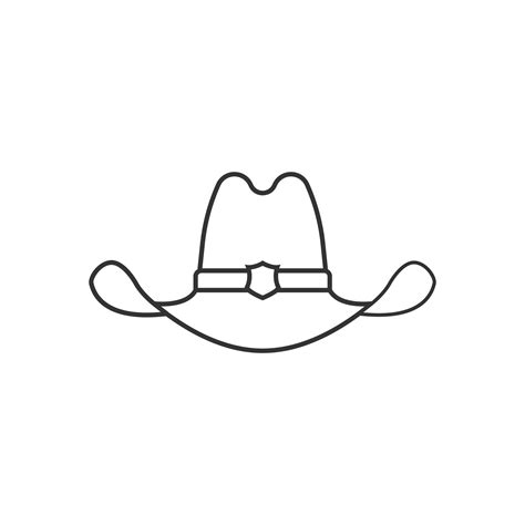 Cowboy hat vector clip art icon vector illustration 7450195 Vector Art at Vecteezy