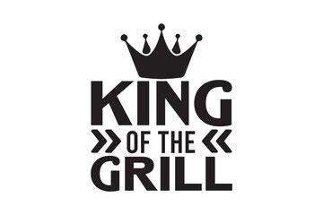 Premium Vector | King of the grill logo