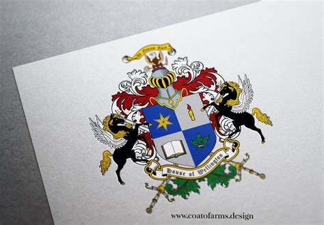 Coat of arms (emblem) I designed for a company House of Wellington from the USA - Custom Coat of ...