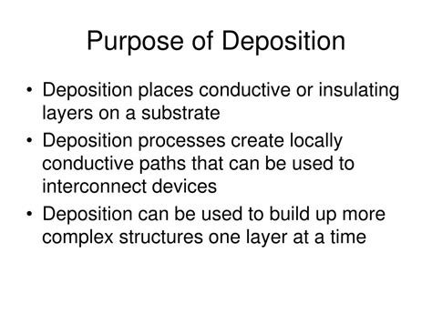 PPT - The Deposition Process PowerPoint Presentation, free download ...