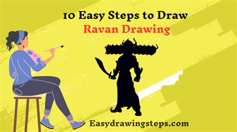 10 Easy Steps to Draw Ravan Drawing - Easy Drawing