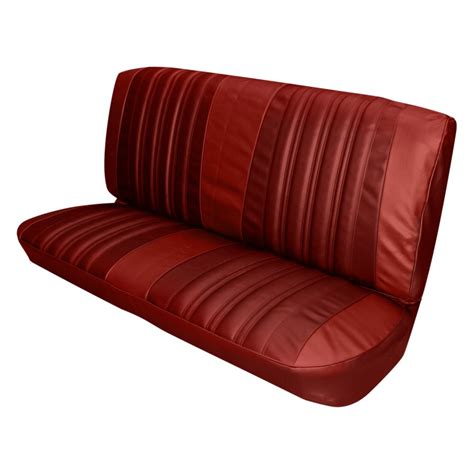 PUI Interiors® 66BS4D30B - Front Red Madrid Grain Vinyl Bench Seat Cover