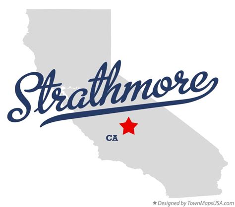 Map of Strathmore, CA, California