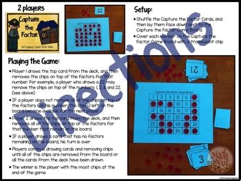 Factors and Multiples Game by Math Nut | Teachers Pay Teachers