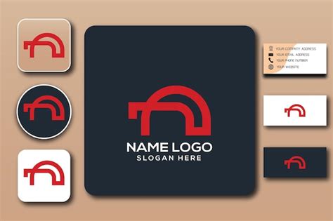 Premium Vector | N monogram logo template color editable