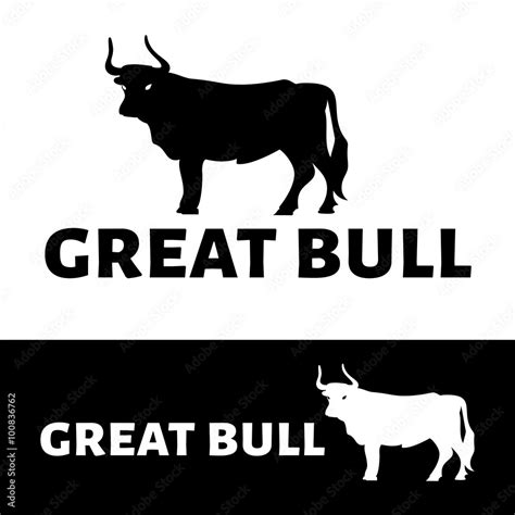 Vector logo of a bull. Brand logo Stock Vector | Adobe Stock