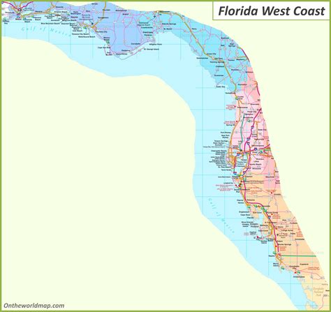 Map Of West Side Of Florida - Maps For You