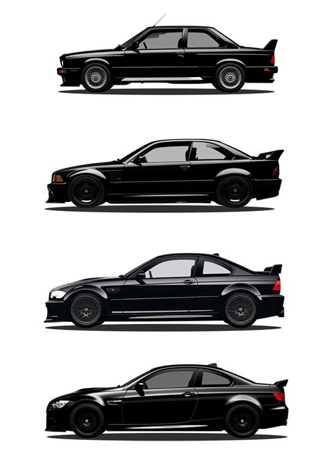 'BMW M3 Evolution' Poster, picture, metal print, paint by MaluBobo | Displate