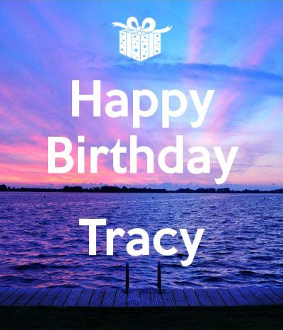 Happy Birthday Tracy Poster | Rae | Happy birthday sharon, Birthday wishes gif, Happy birthday ...