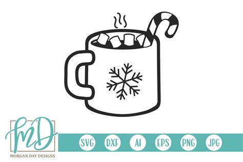 Hot Cocoa Mug SVG By Morgan Day Designs | TheHungryJPEG