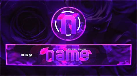 Rose Themed FREE Banner + Logo Template Photoshop CS6 - YouTube