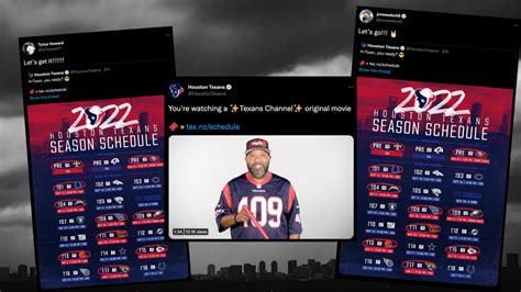 Check out the reaction on social media to the Houston Texans 2022 schedule reveal on Thursday night.