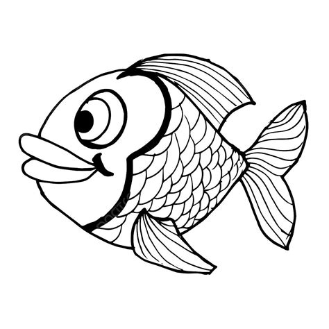 Clipart Cartoon Fish Black And White