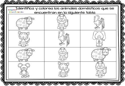 Tabla de Registros animales domésticos y salvajes - Imagenes Educativas ...