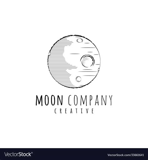 Creative moon logo design inspiration Royalty Free Vector