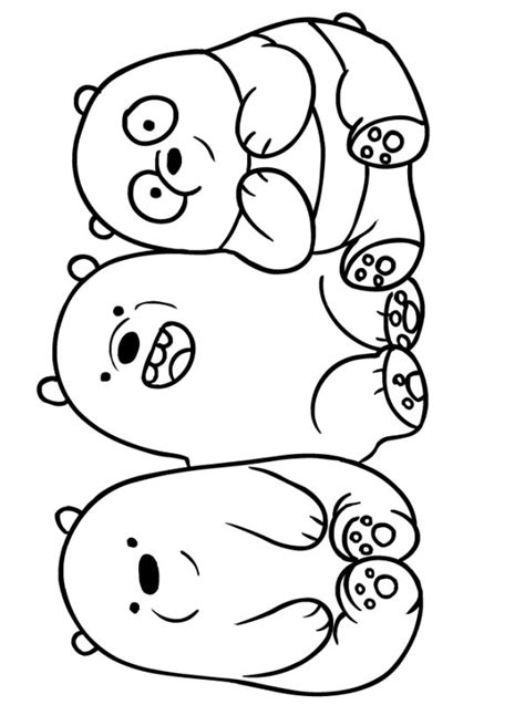 Drawing We Bare Bears Coloring Pages - 58w x 57h design area: - Ress Wallpaper