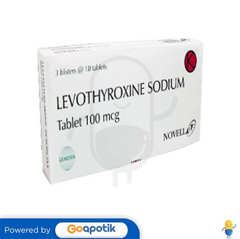 LEVOTHYROXINE NOVELL 100 MCG BOX 30 TABLET - Kegunaan, Efek Samping, Dosis dan Aturan Pakai