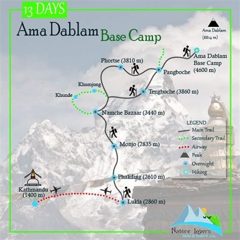 Ama Dablam base camp trek map | Map, Camping, Trek