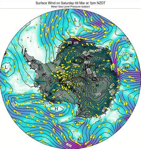 Antarctica Surface Wind on Thursday 03 Jun at 12am NZST