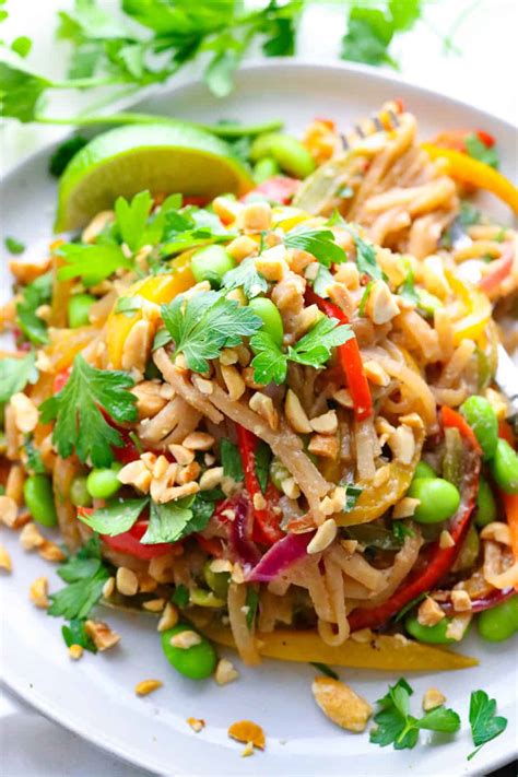 Easy Vegetarian Pad Thai - Pinch Me Good