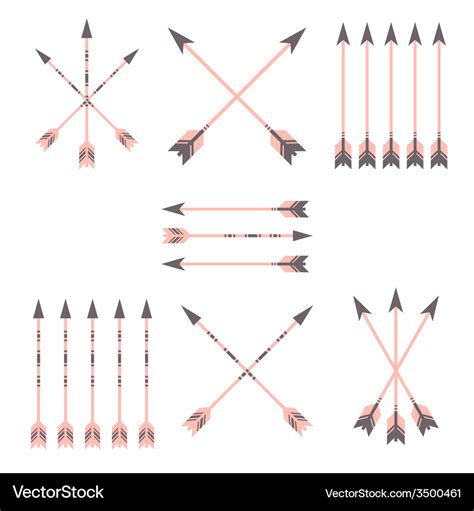 Colorful arrow clip art set Royalty Free Vector Image