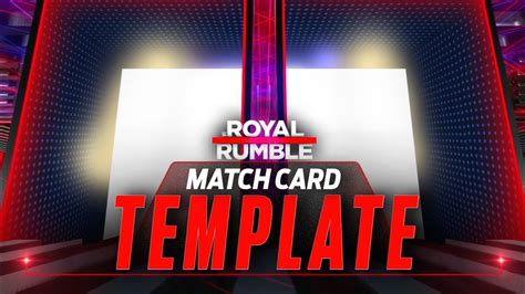 WWE ROYAL RUMBLE 2023 MATCH CARD TEMPLATE WITH EFFECT | TEMPLATE ...