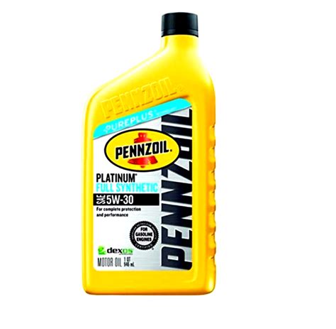 Pennzoil Platinum Full Synthetic 5w-30 Motor Oil 5 Qt, 1 Qt,(packaging ...