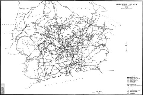 1949 Road Map of Henderson County, North Carolina