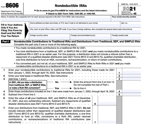 IRS Form 8606-A Comprehensive Guide to Nondeductible IRAs