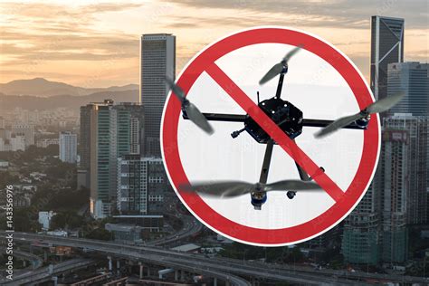 UAV , Anti-drone technology and no fly zones concept. Anti Drone ...