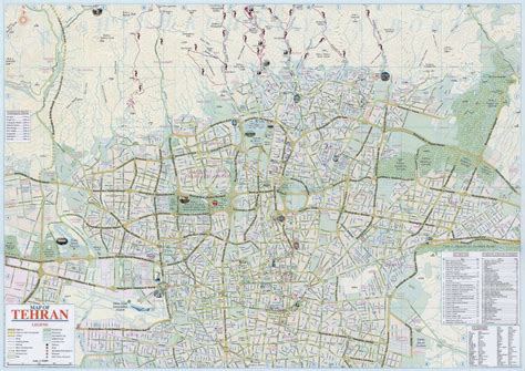 Large detailed tourist map of Tehran city | Tehran | Iran | Asia | Mapsland | Maps of the World