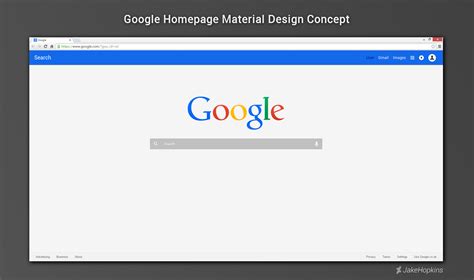 Google Homepage Material Design Concept by JakeHopkins on DeviantArt