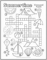 Crossword Puzzle Kids Printable Children Coloring Game Worksheet Fruits  sketch template