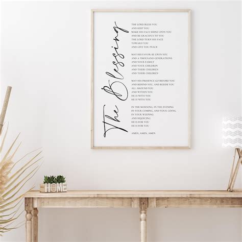 The Blessing Elevation Worship Lyrics Wall Art Print Numbers | Etsy