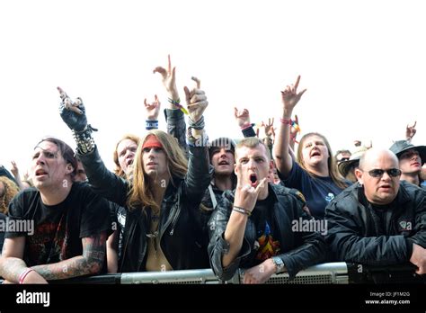 Download Festival - crowds and atmosphere in front of the main stage Stock Photo, Royalty Free ...