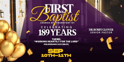 2022 Church Anniversary Program - First Baptist Church Frankfort KY