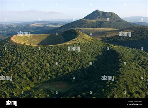 SCORIA CONE CRATER PUY DE DOME CHAINE DES PUYS NATURE PARK OF VOLCANOES AUVERGNE MASSIF CENTRAL ...