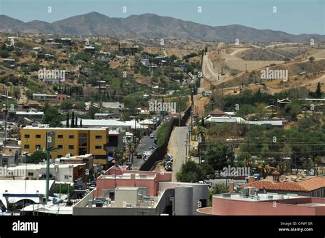 Replacement of the border wall at Nogales, Arizona, USA, and Nogales ...