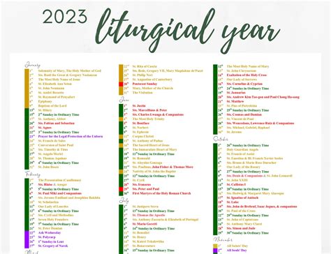 Catholic Liturgical Calendar 2024 Printable Pdf Download - Printable Online