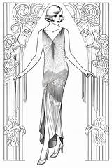 1920s Fashion Coloring Book Roaring20s Womenswear Digital Download  sketch template