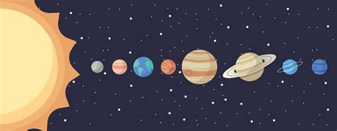 Set of cartoon solar system planets. Children s education. Vector ...