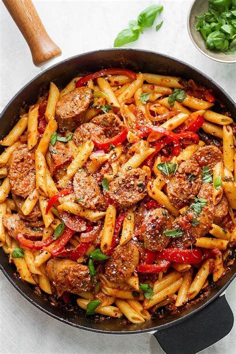 20-Minute Sausage Pasta Skillet | Easy skillet meals, Healthy recipes ...