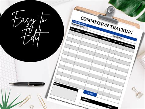 Employee Commission Tracker HR Payroll Word Template - Etsy