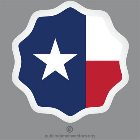 Texas flag sticker | Public domain vectors