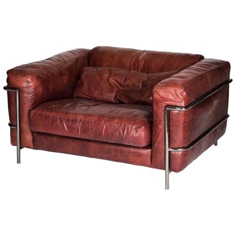 Atlanta Sofa with Leather and Shiny Steel Details For Sale at 1stdibs