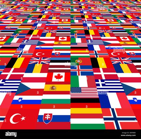 National flags of the NATO countries Stock Photo - Alamy